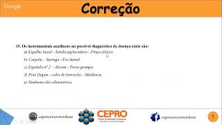 Instrumentais Odontológicos - Correção da prova! [Anatomia Prática]