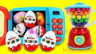 KINDER joy Chocolate Surprise Egg Magical Microwave & Blender Toys for Children Baby Finger Song