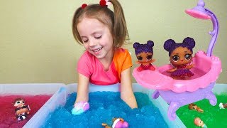 Джелли Бафф и куклы ЛОЛ GELLI BAFF CHALLENGE ванна для кукол LOL с малышом Игрушки для детей
