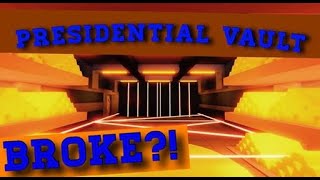 Presidential Vault Broke?!| Roblox Jailbreak