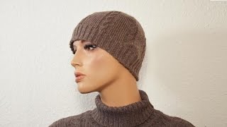 Мужская шапочка со сшивными клиньями на вязальной машине Нева-2. Часть 1.