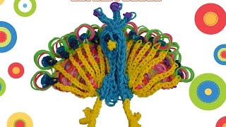 ВидеоУрок 24. Плетём ПАВЛИНА на станке из резинок Rainbow Loom Bands.