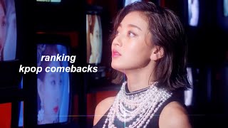 ranking recent kpop comebacks (twice, stray kids, ateez, and more)