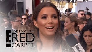 Eva Longoria Stuns in Cleavage-Baring Gown at SAG Awards | Live From the Red Carpet | E! News