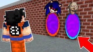 QUAL PORTAL SECRETO ESCOLHER NO MINECRAFT? GRANNY OU SONIC.EXE?