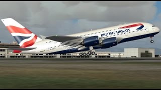 FSX HD Project Airbus A380 BRITISH AIRWAYS 286 San Francisco to London Full Flight Passenger View
