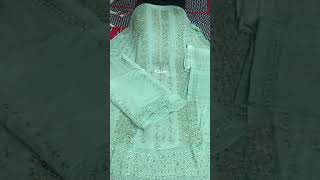 Pakistani Baarish Three Piece With Stone on 03 July 2019