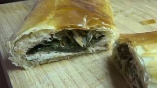 Filoteig-Strudel VEGAN mit Spinat-[V]eta-Füllung