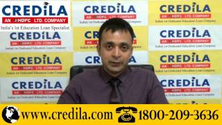 What is the rate of interest for Credila education loan?