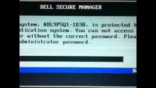 Dell 1D3B, 1F5A, 1F66, 3A5B, Bios Master Password Unlock Code