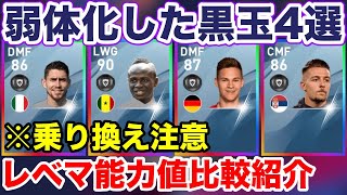 弱体化された黒玉4選！中間アプデ前とレベマ能力どう変化した？【ウイイレアプリ2020】