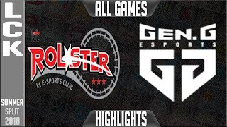 KT vs GEN Highlights ALL GAMES | LCK Summer 2018 Week 6 Day 1 | KT Rolster vs Gen.G