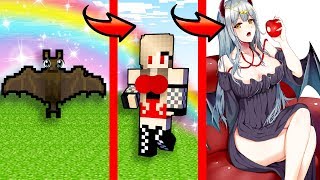 КАК МЕНЯЛАСЬ ДЕВУШКА ВАМПИР ЛЕТУЧАЯ МЫШЬ МАЙНКРАФТ! ЖИЗНЕННЫЙ ЦИКЛ ДЕВУШКИ ВАМПИРА!