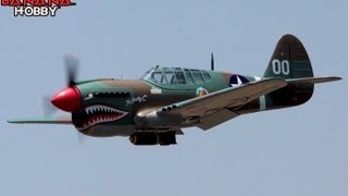 Super P-40E Warhawk Flight Review in HD! Huge 79'' Wingspan Warbird