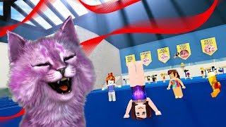 КОШКА ЛАНА ХУДЕЕТ К ЛЕТУ ГИМНАСТИКА в роблокс roblox Gymnastics Gymnasium