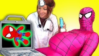 Розовый Человек паук потолстел  Новый Человек паук  Смотреть новые серии паука 720p