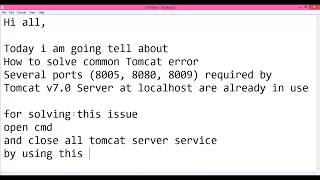 How to solve common Tomcat error-8080 address already in use