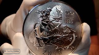 БЕЛЬМО НА ГЛАЗУ ЦБ РФ! БРИТАНСКИЙ 10 УНЦОВЫЙ ГЕОРГИЙ ПОБЕДОНОСЕЦ! 10 oz VALIANT silver coin