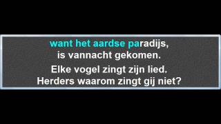 Midden In De Winternacht, instrumentaal met karaoke tekst