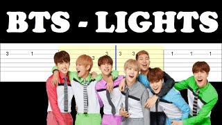 BTS - 'Lights' (Easy Guitar Tabs Tutorial)