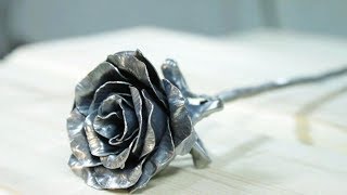 РОЗА ИЗ МЕТАЛЛА своими руками - ОЧЕНЬ ПРОСТО и без ковки!