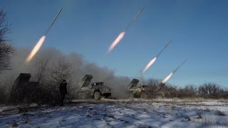 Pro-Russian rebels use multiple rocket launchers near Debaltseve