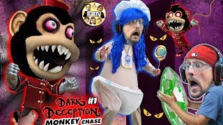 DON'T STOP RUNNING!! Scary Monkey Game! ? (FGTEEV plays Dark Deception #1)