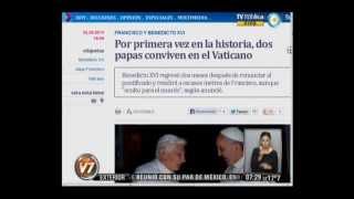 Visión 7: Télam: "Por primera vez en la historia, dos papas conviven en el Vaticano"