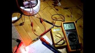 testing peltier TEC1-12706 and TEC1-12715 as thermoelectric generator #2