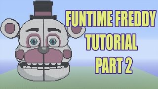 Minecraft Pixel Art Tutorial | Funtime Freddy Part 2 (FNAF: Sister Location)