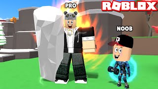 Üstümden Ateş Çıkıyor!! En Ağır Taşı Kaldırdım - Panda ile Roblox Fitness Simulator