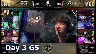 Flash Wolves vs EVOS Esports | Day 3 LoL MSI 2018 Main Event Group Stage | FW vs EVS