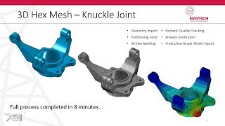 MSC Apex Model Build Challenge | 3D Hex Mesh | Evotech CAE Ltd