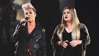 Kelly Clarkson & P!nk "Everybody Hurts" LIVE at the 2017 American Music Awards