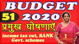 Budget 2020 Highlights In Hindi आम बजट 2020-21 की प्रमुख घोषणाएं