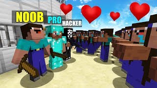 Minecraft Battle: NOOB vs PRO vs HACKER : LOVE GIRL APOCALYPSE Challenge in Minecraft
