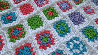 Как связать плед из "бабушкиных квадратов". Часть 2. How Crochet blanket.Granny squares