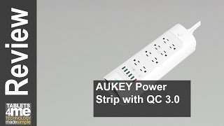 AUKEY 6-Port 43W/8A USB Charger with 8 Outlets & Quick Charge 3.0