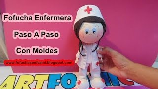 FOFUCHA ENFERMERA CON VESTIDO BLANCO Y  MOLDES
