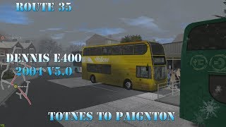 Omsi 2 Snowy BOTW v2.9- 35 Totnes Train Station To Paignton Bus Station (Dennis E400 2004)