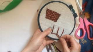 Корзинка вышитая лентами / Basket embroidered with ribbons