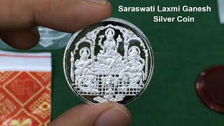 10 Gram Laxmi-Ganesh-Saraswati Silver Coin + BIS Hallmark | (Ananth Jewels) Amazon India 2019