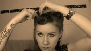 Retro PinUp Hairdo including Victory Rolls