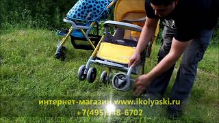 Ecobaby Eden 2017 легкая прогулочная коляска видео ikolyaski ru, вес 6 кг
