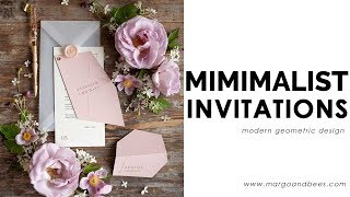 Minimalist wedding invitations idea