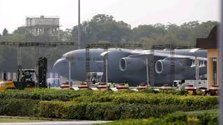 Marine One, U.S. President Donald Trump's official Helicopter arrives in Gujarat