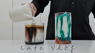 [Eng] cafe vlog 양갱 카페 사장 브이로그 #12 | 물약제조 | 고양이그리기 |