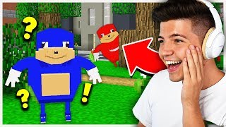 SO FUNNY! | UGANDA KNUCKLES MEME HIDE & SEEK! - Minecraft Mods