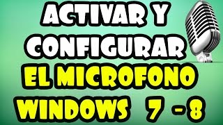Configuración Del Micrófono, Realtek HD,Windows7 8