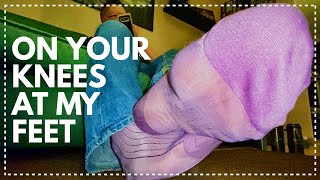 On Your Knees At My Feet | Mr Size 11 | Men's Socks | Dress Socks Fetish